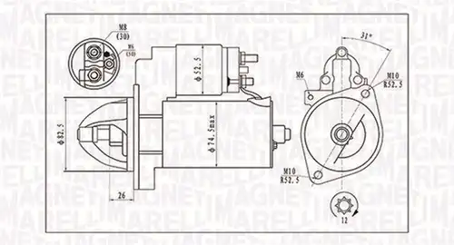 стартер MAGNETI MARELLI 063721410010