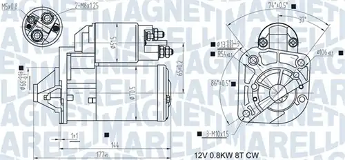 стартер MAGNETI MARELLI 063721442010