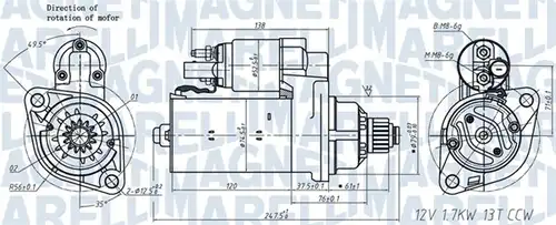 стартер MAGNETI MARELLI 063721508010