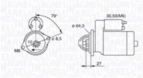 стартер MAGNETI MARELLI 063721511010