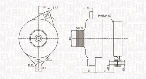 генератор MAGNETI MARELLI 063731086010