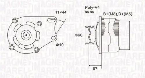 генератор MAGNETI MARELLI 063731153010