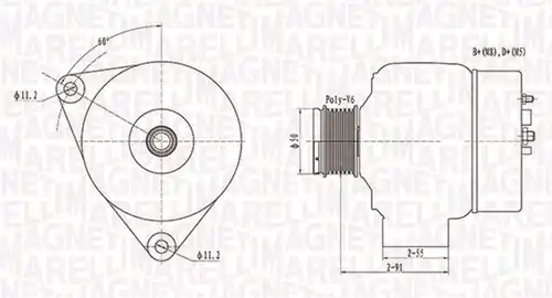 генератор MAGNETI MARELLI 063731300010