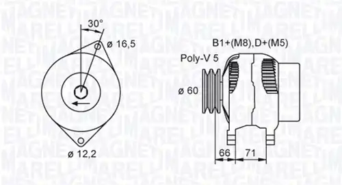 генератор MAGNETI MARELLI 063731471010