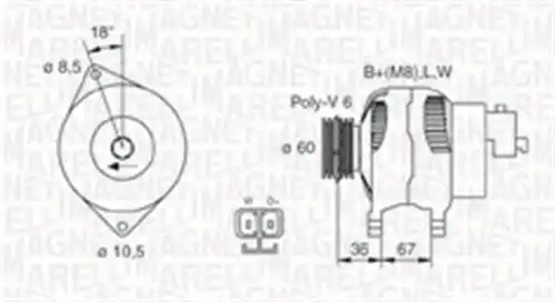 генератор MAGNETI MARELLI 063731521010