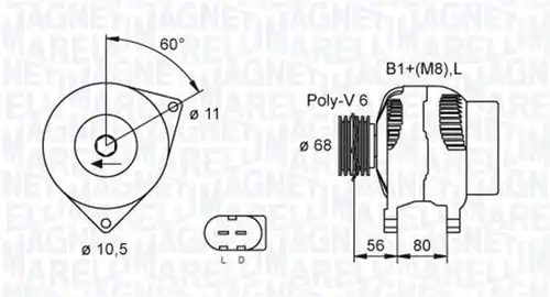 генератор MAGNETI MARELLI 063731557010