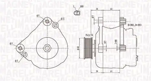 генератор MAGNETI MARELLI 063731587010
