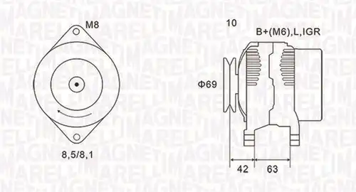 генератор MAGNETI MARELLI 063731600010
