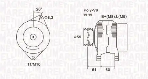 генератор MAGNETI MARELLI 063731643010