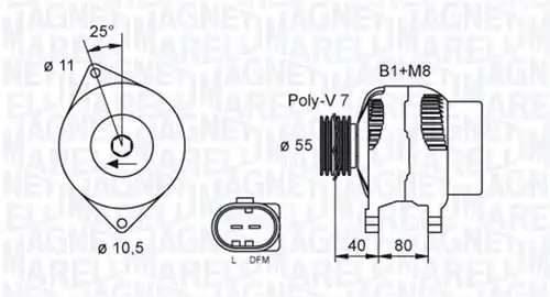 генератор MAGNETI MARELLI 063731700010