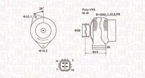 генератор MAGNETI MARELLI 063731721010
