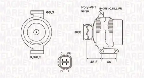 генератор MAGNETI MARELLI 063731726010