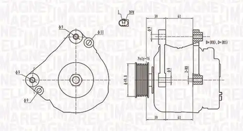 генератор MAGNETI MARELLI 063731729010