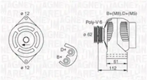 генератор MAGNETI MARELLI 063731884010
