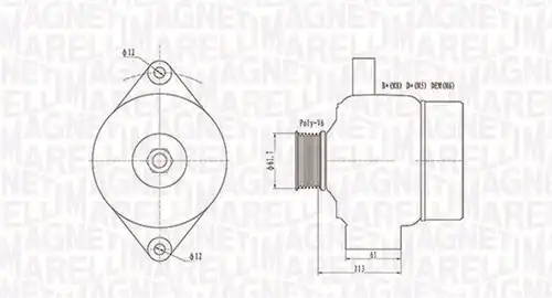 генератор MAGNETI MARELLI 063731890010