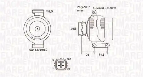 генератор MAGNETI MARELLI 063732029010