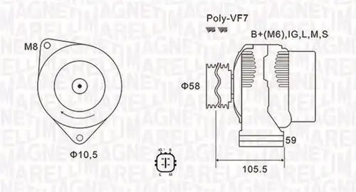 генератор MAGNETI MARELLI 063732069010