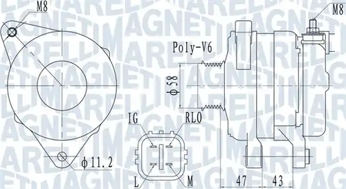 генератор MAGNETI MARELLI 063732097010