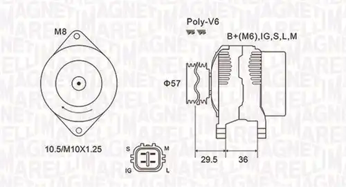 генератор MAGNETI MARELLI 063732102010