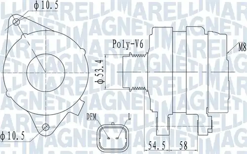 генератор MAGNETI MARELLI 063732142010