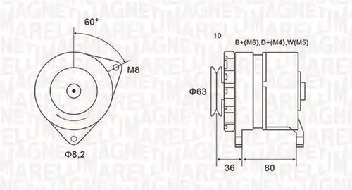 генератор MAGNETI MARELLI 063735060010