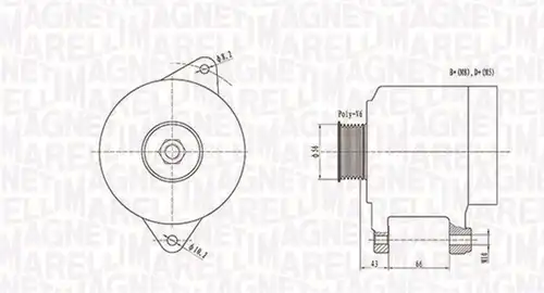 генератор MAGNETI MARELLI 063738250010