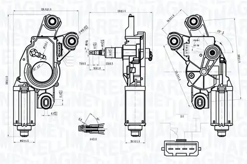 двигател на чистачките MAGNETI MARELLI 064070000010