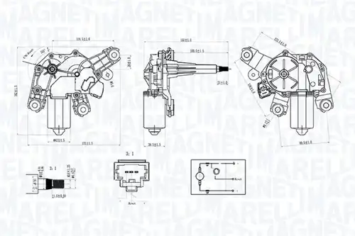 двигател на чистачките MAGNETI MARELLI 064070100010