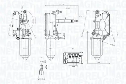 двигател на чистачките MAGNETI MARELLI 064070500010