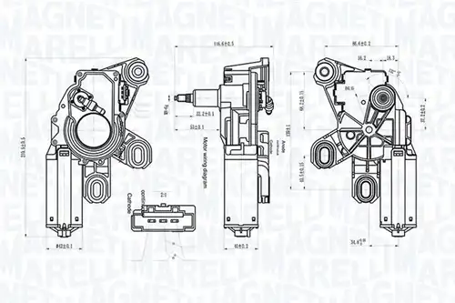 двигател на чистачките MAGNETI MARELLI 064071700010