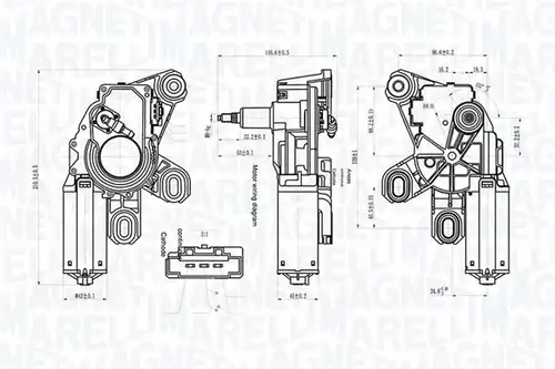 двигател на чистачките MAGNETI MARELLI 064071800010