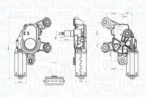 двигател на чистачките MAGNETI MARELLI 064072600010