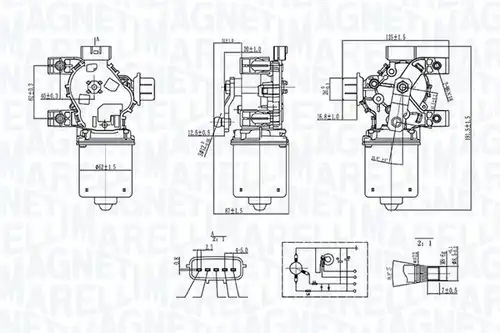 двигател на чистачките MAGNETI MARELLI 064072800010