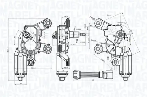 двигател на чистачките MAGNETI MARELLI 064073100010