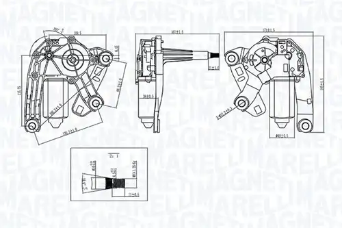 двигател на чистачките MAGNETI MARELLI 064074300010