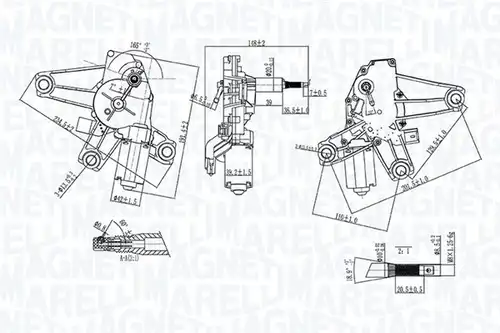 двигател на чистачките MAGNETI MARELLI 064074400010