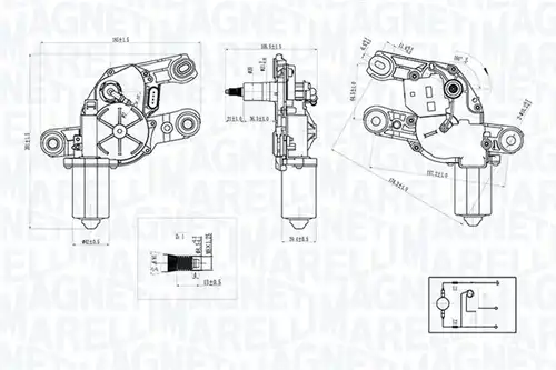 двигател на чистачките MAGNETI MARELLI 064075200010