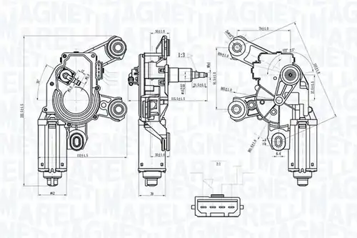 двигател на чистачките MAGNETI MARELLI 064075300010
