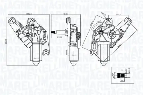 двигател на чистачките MAGNETI MARELLI 064075600010