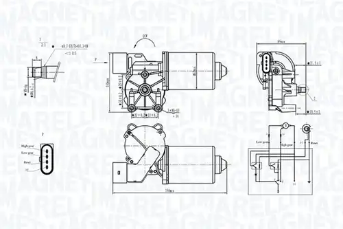 двигател на чистачките MAGNETI MARELLI 064370300010