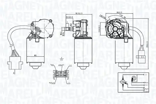 двигател на чистачките MAGNETI MARELLI 064370800010
