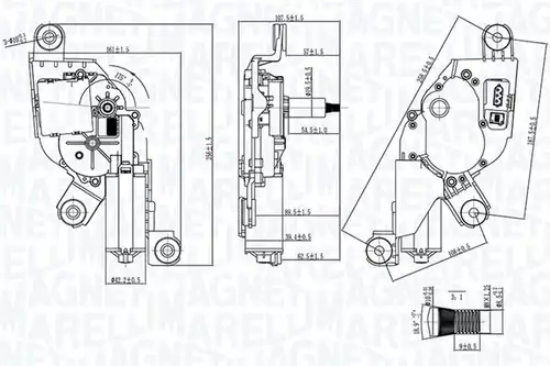 двигател на чистачките MAGNETI MARELLI 064371000010