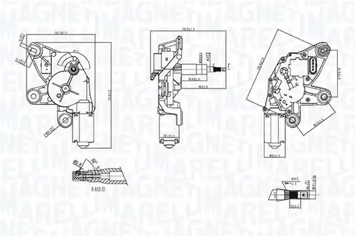 двигател на чистачките MAGNETI MARELLI 064371100010