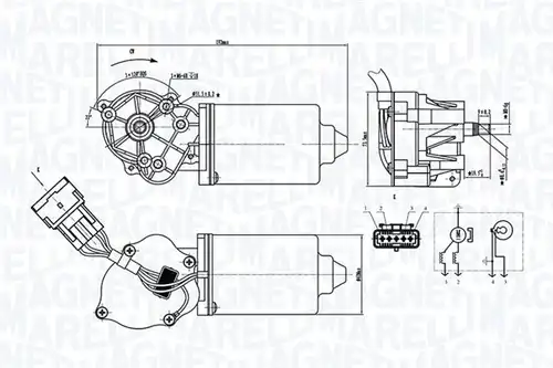 двигател на чистачките MAGNETI MARELLI 064372000010