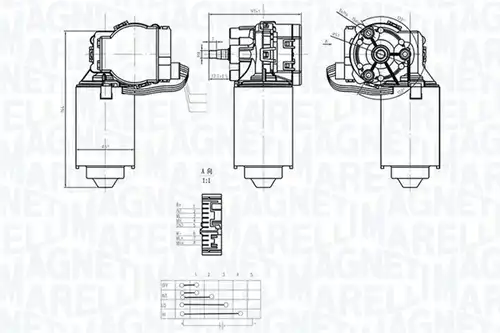 двигател на чистачките MAGNETI MARELLI 064373400010