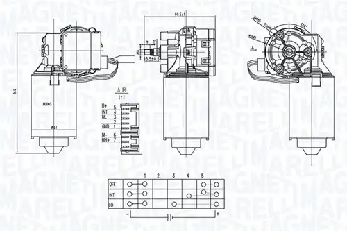 двигател на чистачките MAGNETI MARELLI 064373900010