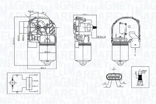 двигател на чистачките MAGNETI MARELLI 064376300010
