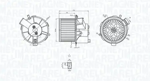 вентилатор вътрешно пространство MAGNETI MARELLI 069412200010