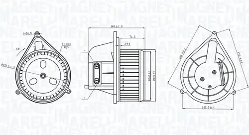 вентилатор вътрешно пространство MAGNETI MARELLI 069412206010