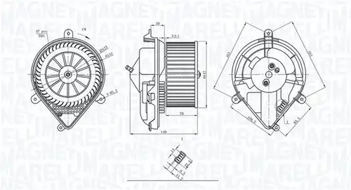 вентилатор вътрешно пространство MAGNETI MARELLI 069412228010